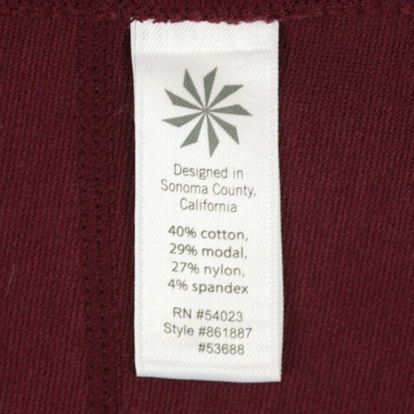 Athleta Strata Women's Extra Small Dark Red A-Line Knit Pull On Mini Skirt - Picture 8 of 9